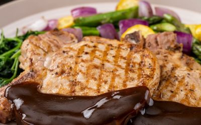 Recetas 29 Chuletina con salsa teriyaki y salsa de ciruela